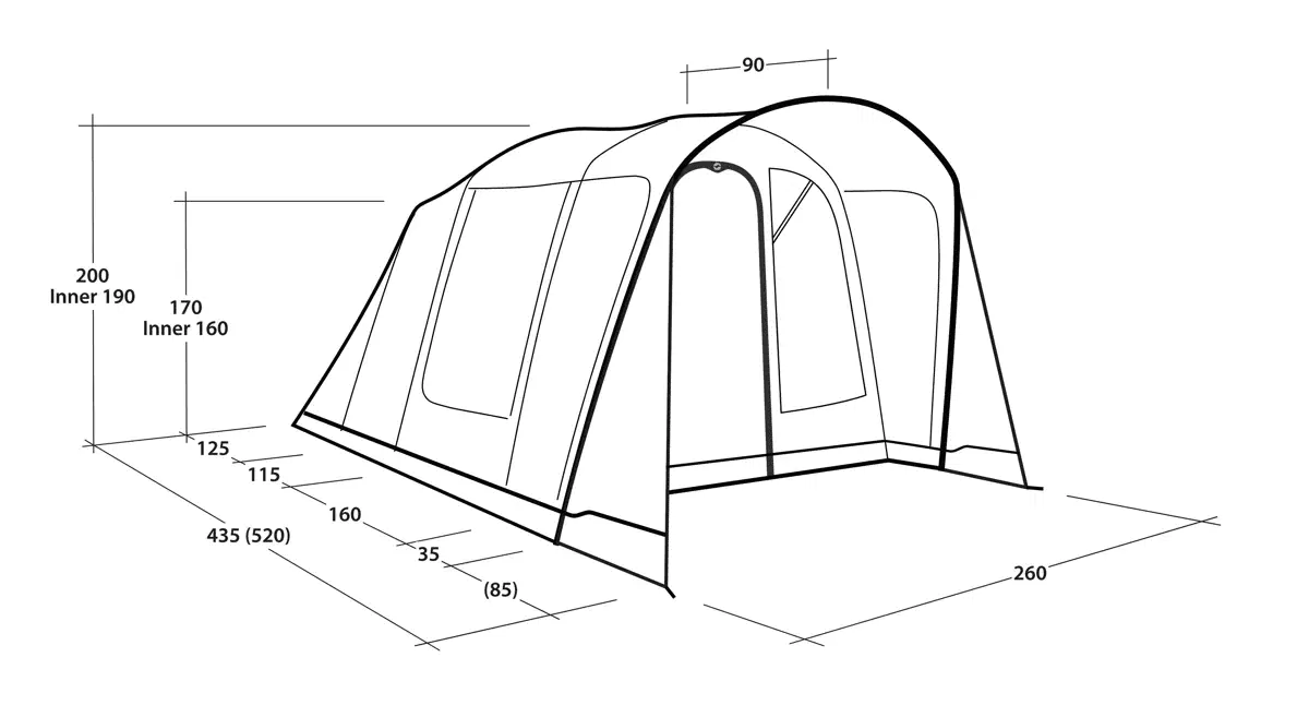 Outwell Monterey 4 Air Tent 2026 - Image 5