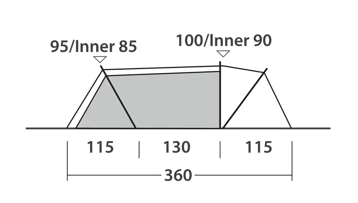 Outwell Nexion 2 Pop Up Tent - Ocean - Image 3