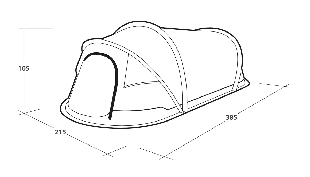 Outwell Nexion 3 Pop Up Tent - Forest - Image 6
