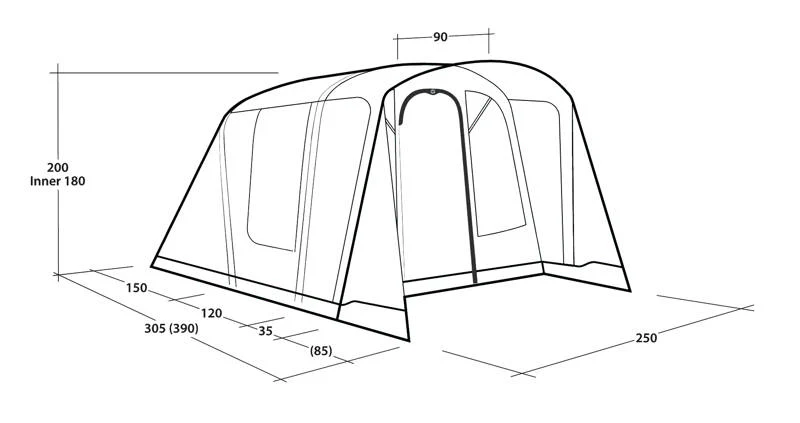 Outwell San Antonio 2 Air Tent 2025 - Image 5