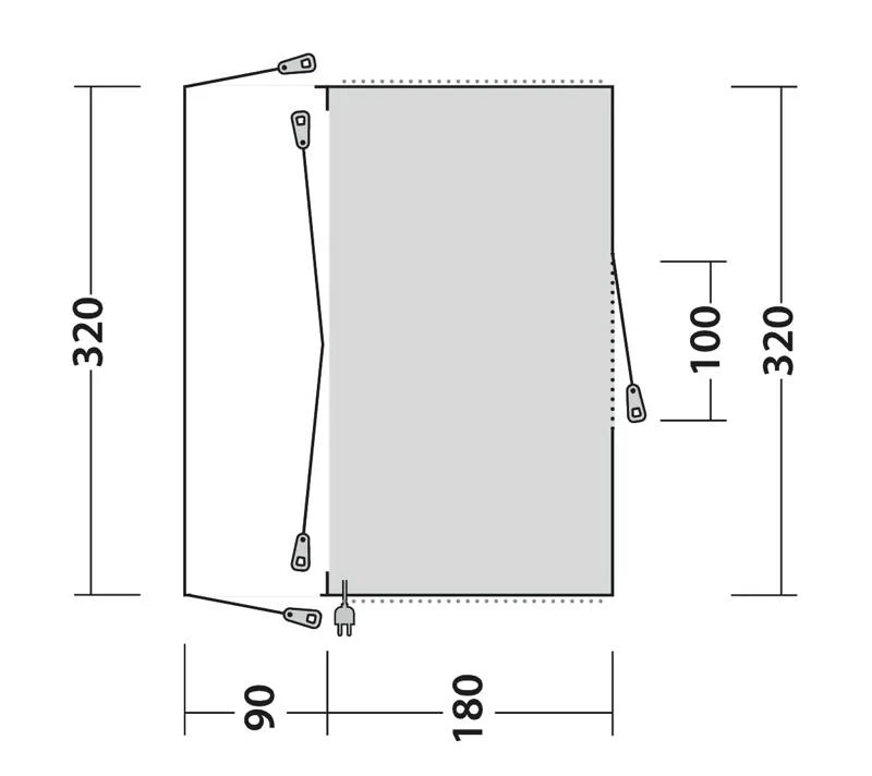 Outwell San Diego Drive Away Awning - Image 3
