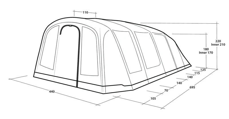 Outwell Tennessee 7 Air Tent 2025 - Image 7