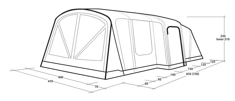 Outwell Vermont 7 Air Tent 2025 - Image 3