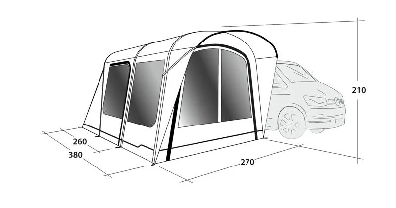 Outwell Wolfburg 380 Air Drive Away Awning 2025 - Image 5