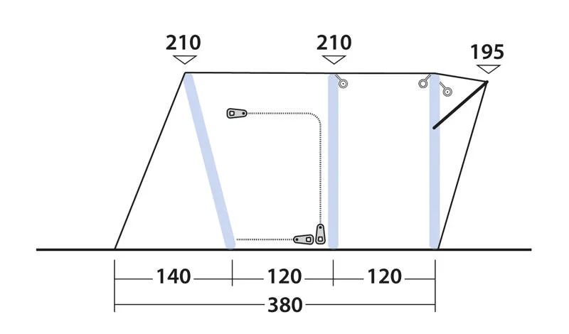 Outwell Wolfburg 380 Air Drive Away Awning 2025 - Image 6