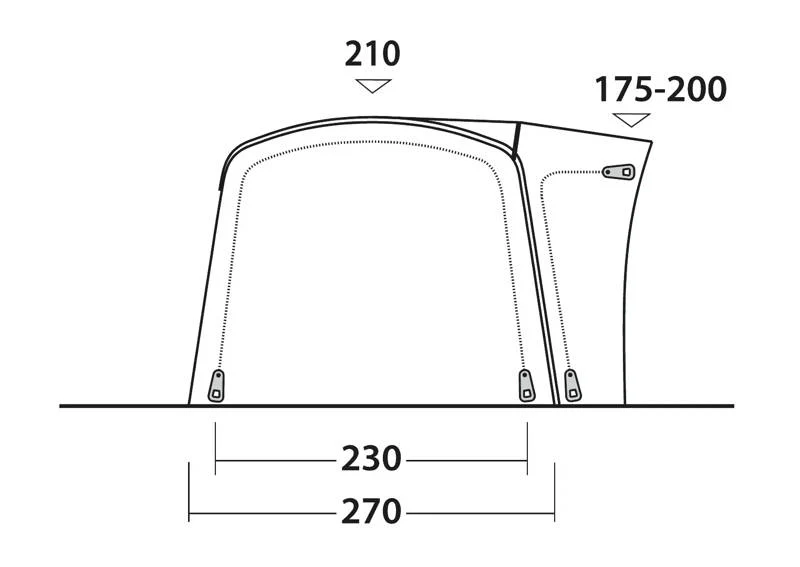 Outwell Wolfburg 380 Air Drive Away Awning 2025 - Image 7