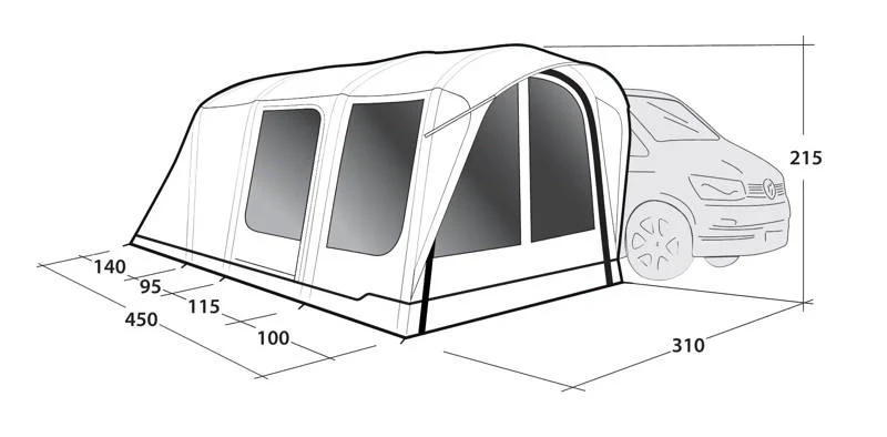 Outwell Wolfburg 450 Air Drive Away Awning 2025 - Image 5