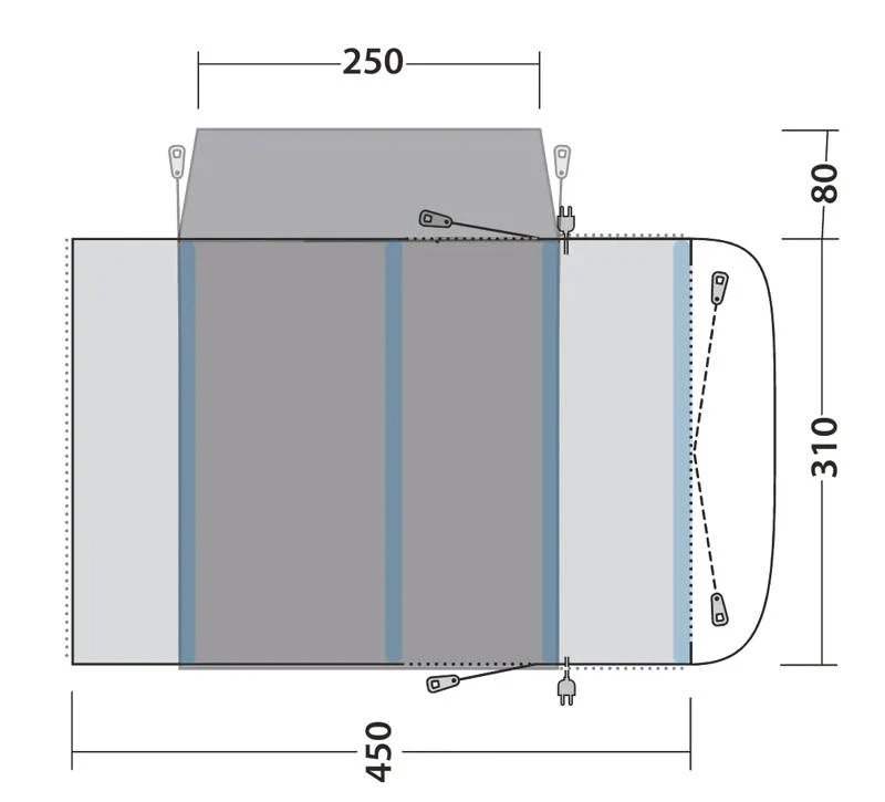 Outwell Wolfburg 450 Air Drive Away Awning 2025 - Image 6