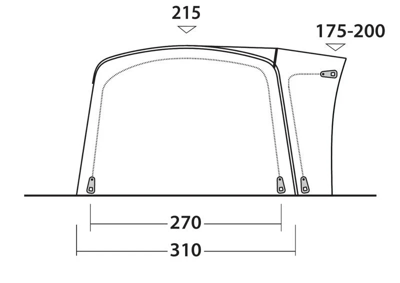 Outwell Wolfburg 450 Air Drive Away Awning 2025 - Image 8