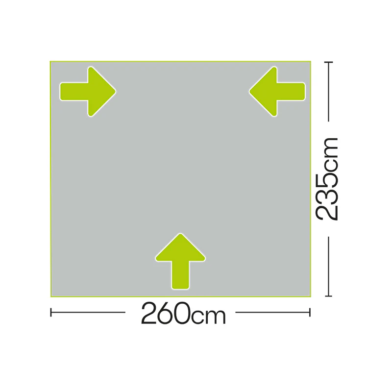 Quest Falcon Pro 260 Poled Porch Awning - Image 3