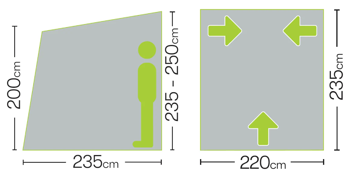 Quest Leisure Falcon Air 220 Inflatable Caravan Porch Awning - Image 2
