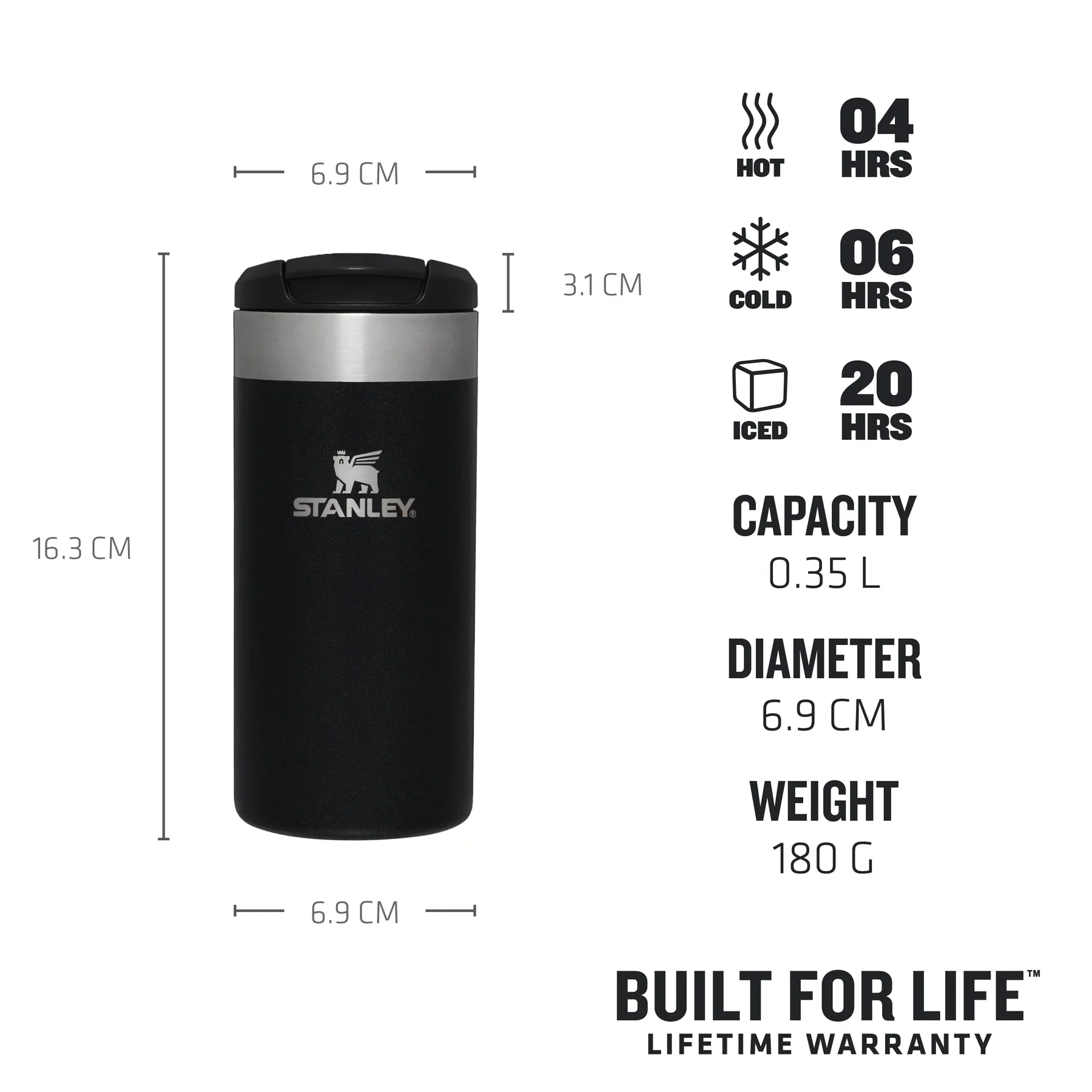 Stanley Aerolight™ Transit Mug | 0.35L Black 2.0 - Image 4