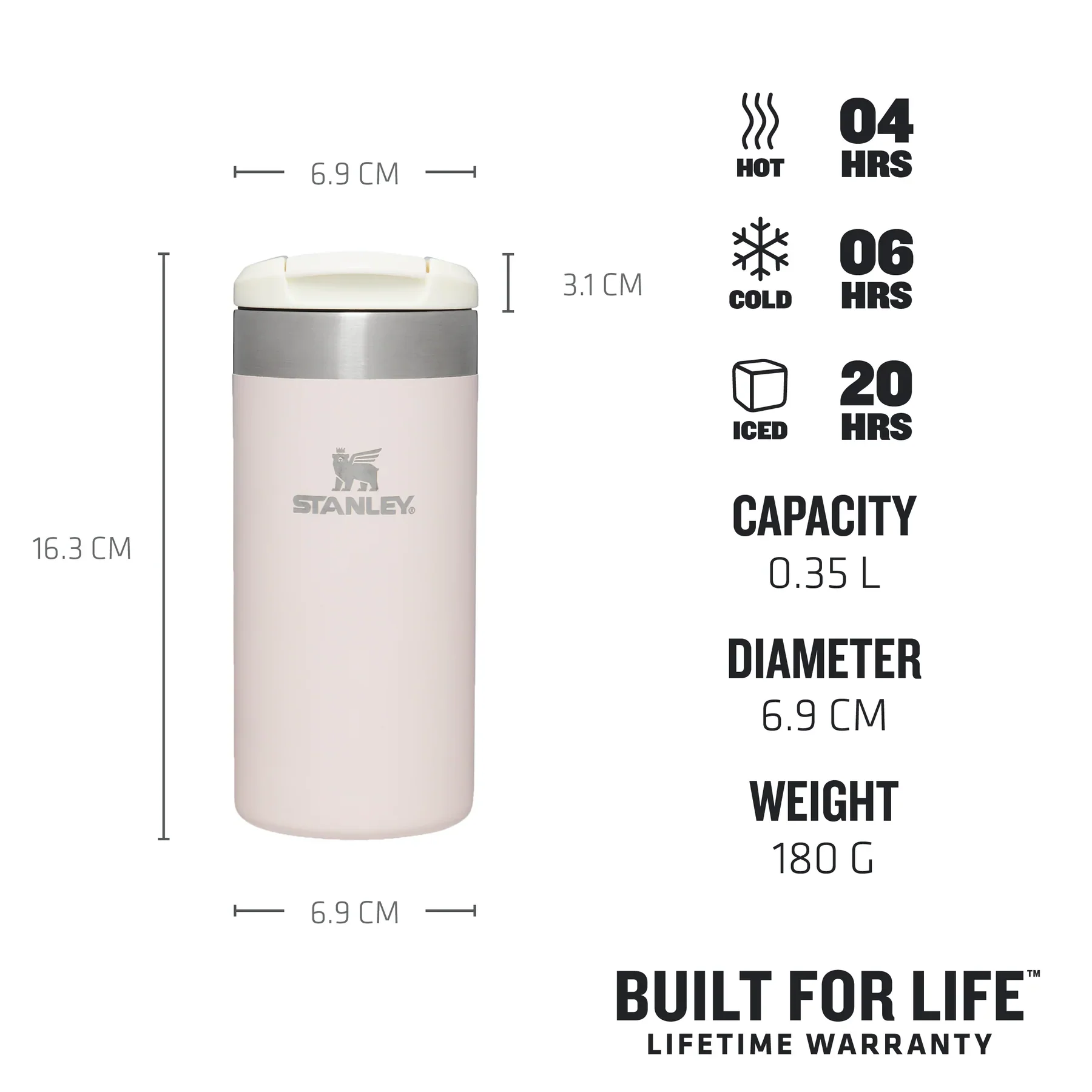 Stanley Aerolight™ Transit Mug | 0.35L Rose Quartz - Image 2