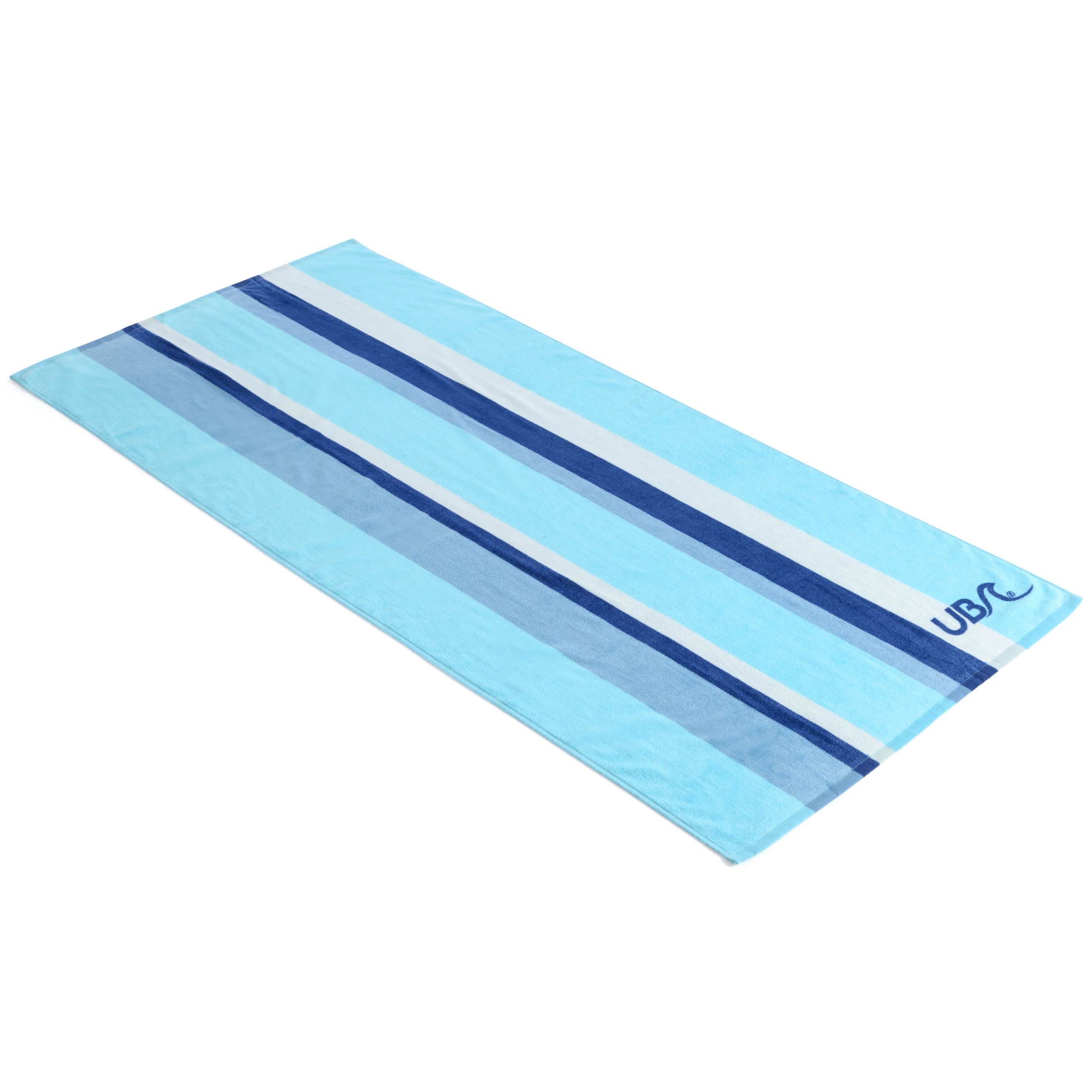 Urban Beach Blue Stipe Cotton Towel - Image 2