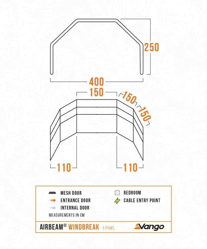 Vango Airbeam Windbreak 5 Panel (Elements Proshield) - Image 3