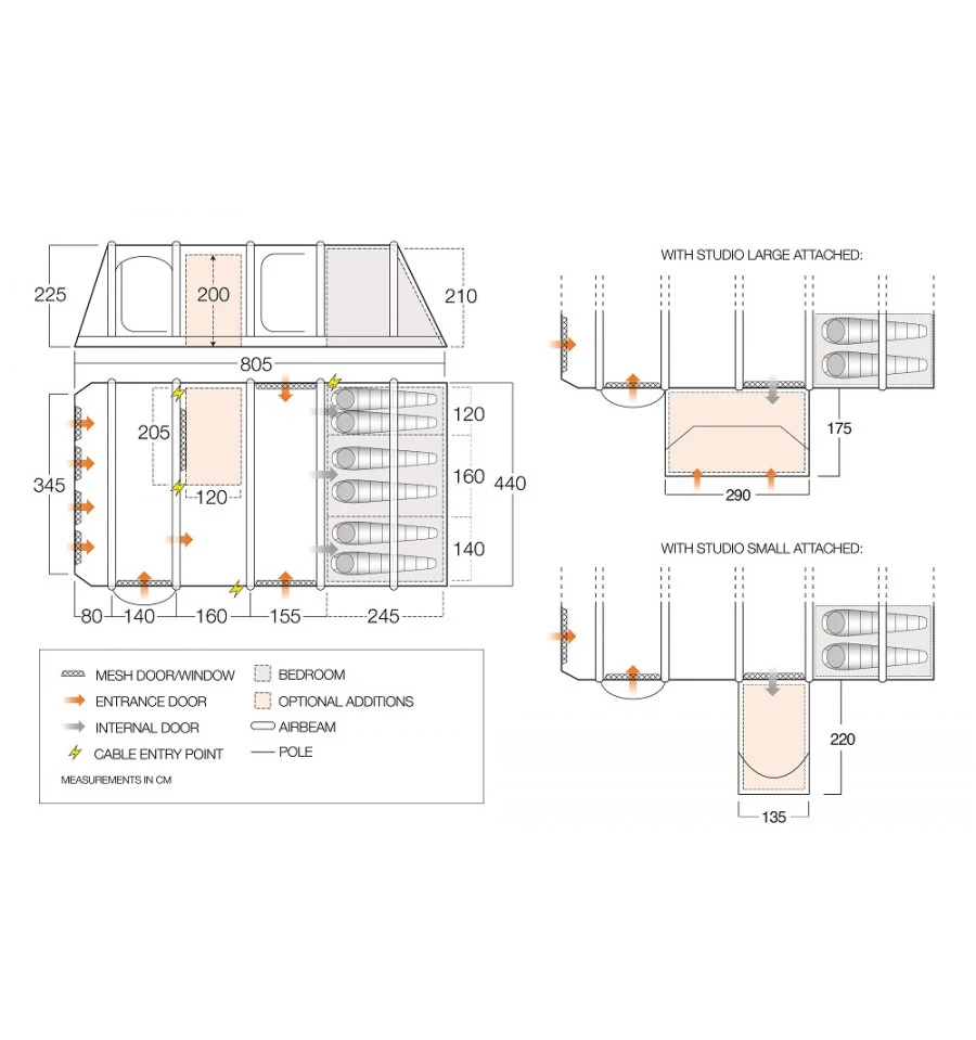 Vango Anantara IV Air 650XL Tent With FREE CARPET, FOOTPRINT AND Small STUDIO - Image 3