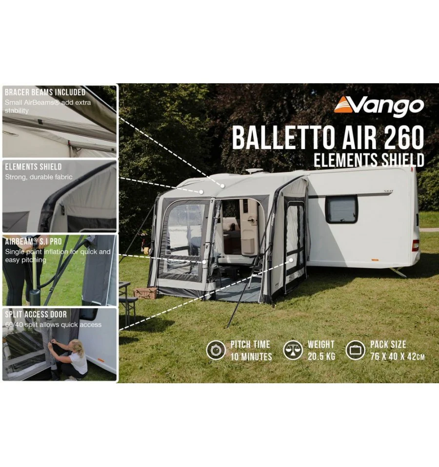 Vango Balletto 260 Air Awning Elements Shield - Image 3