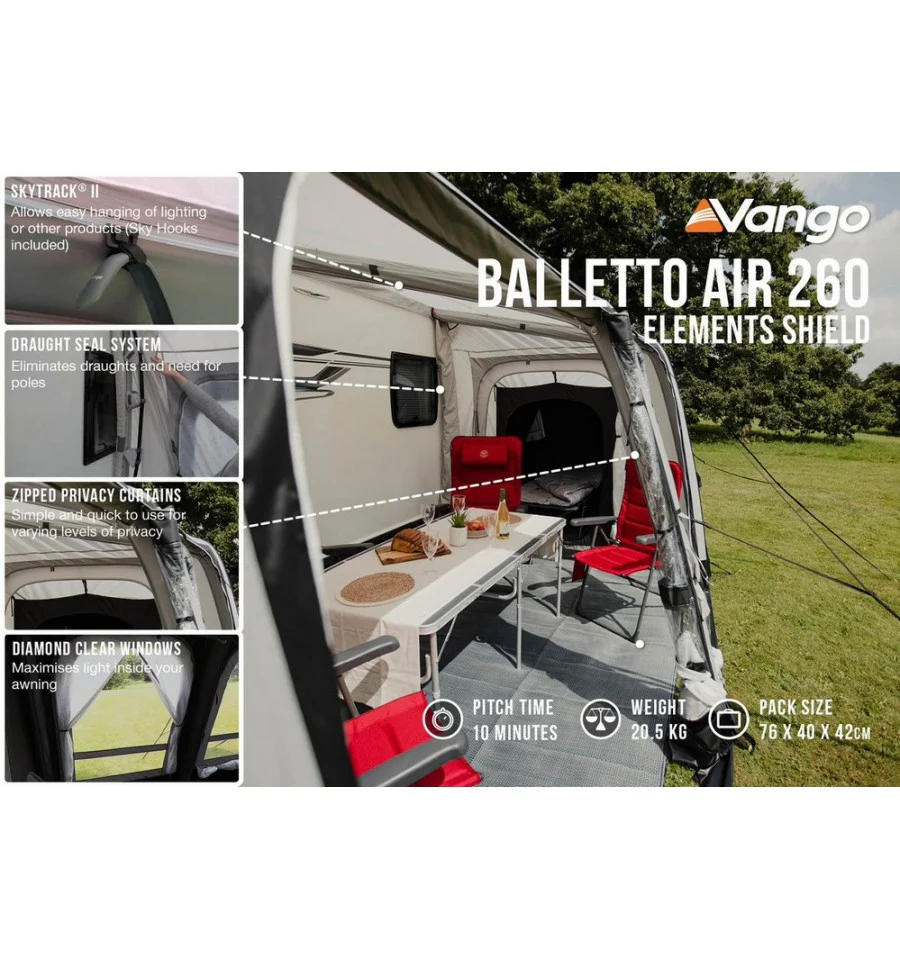 Vango Balletto 260 Air Awning Elements Shield - Image 4
