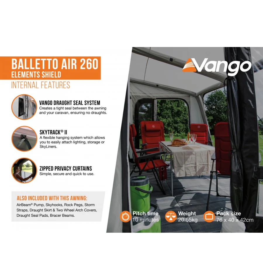 Vango Balletto 260 Air Awning Elements Shield - Image 9