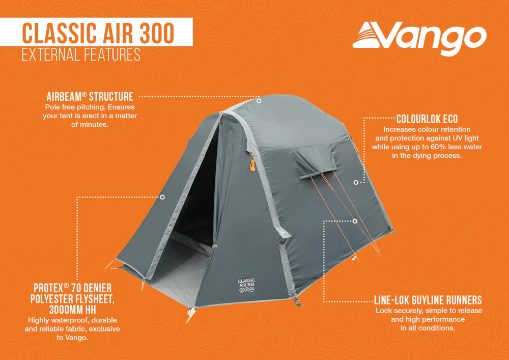 Vango Classic Air 300 Tent - Deep Blue - Image 5