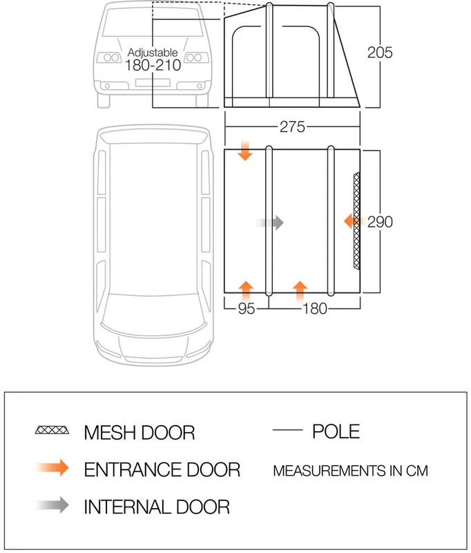 Vango Faros II Low Air Drive Away Awning - Image 2