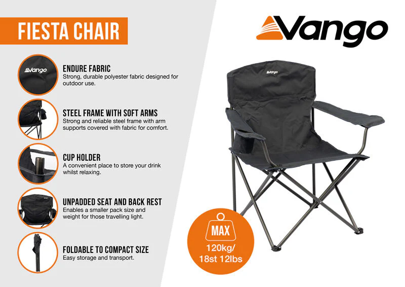Vango Fiesta Chair Granite Grey - Image 9