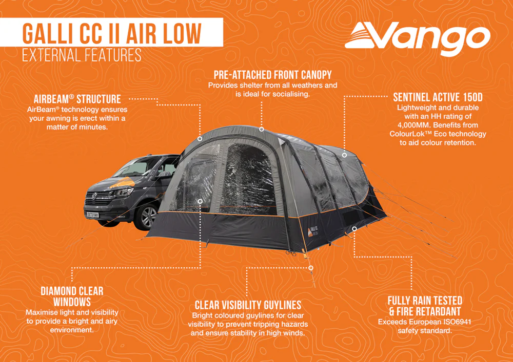 Vango Galli CC II Air Low Drive Away Awning 2026 model - Image 13