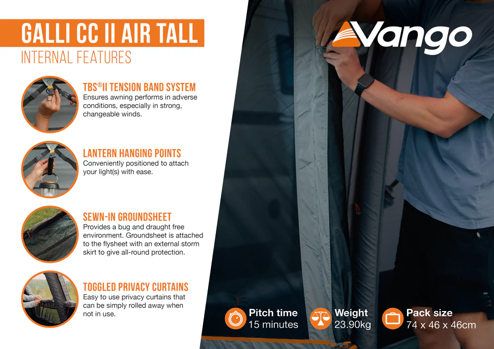 Vango Galli CC II Tall Drive Away Awning - Image 5
