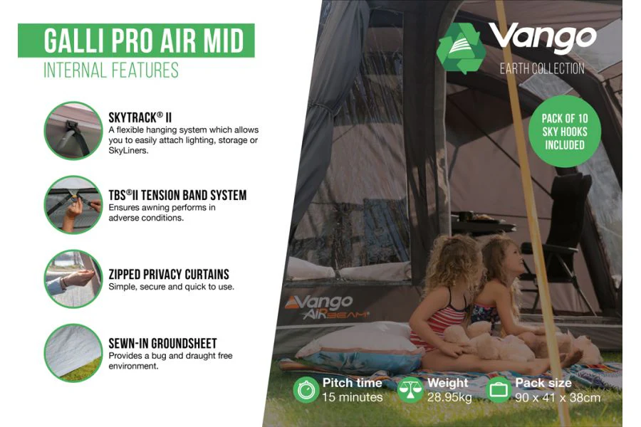 Vango Galli Pro Air Mid Drive Away Awning - Image 5