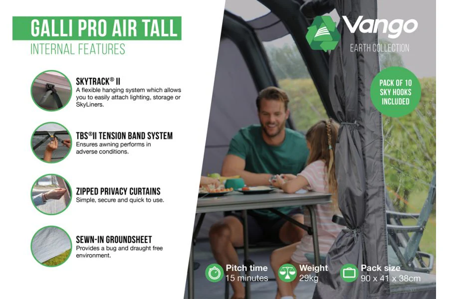 Vango Galli Pro Air Tall Drive Away Awning - Image 4