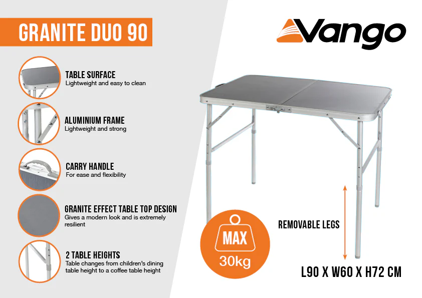 Vango Granite Duo 90 Table - Image 5