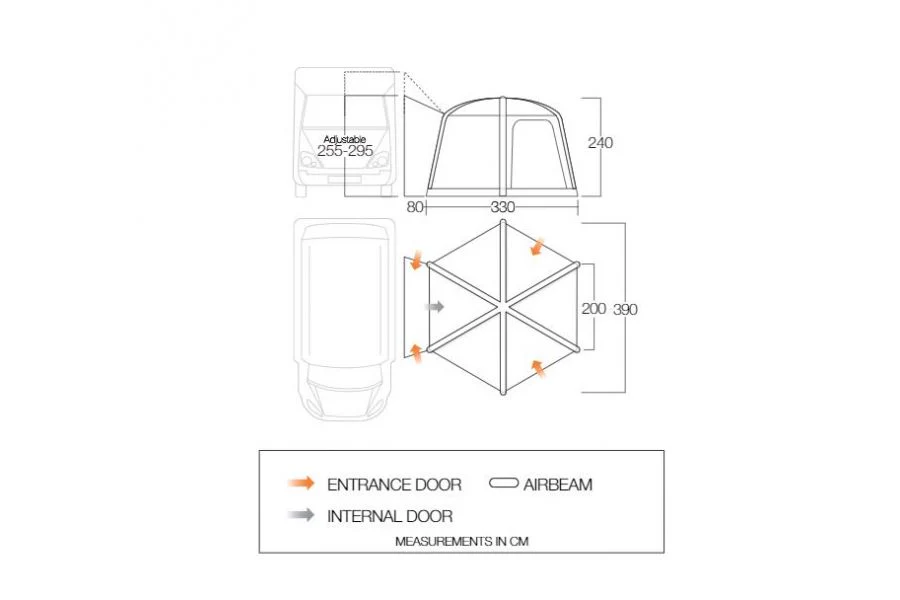 Vango HexAway Pro Air tall Drive Away Awning - Image 2