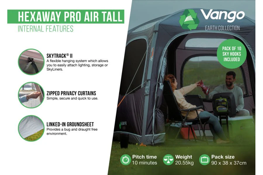 Vango HexAway Pro Air tall Drive Away Awning - Image 4