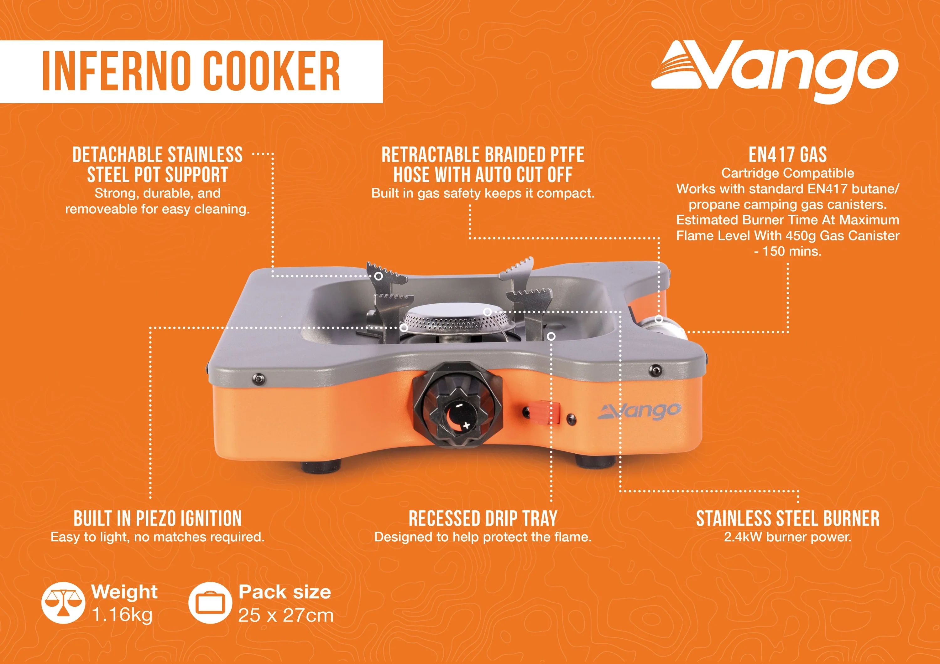 Vango Inferno Single Cooker - Image 2