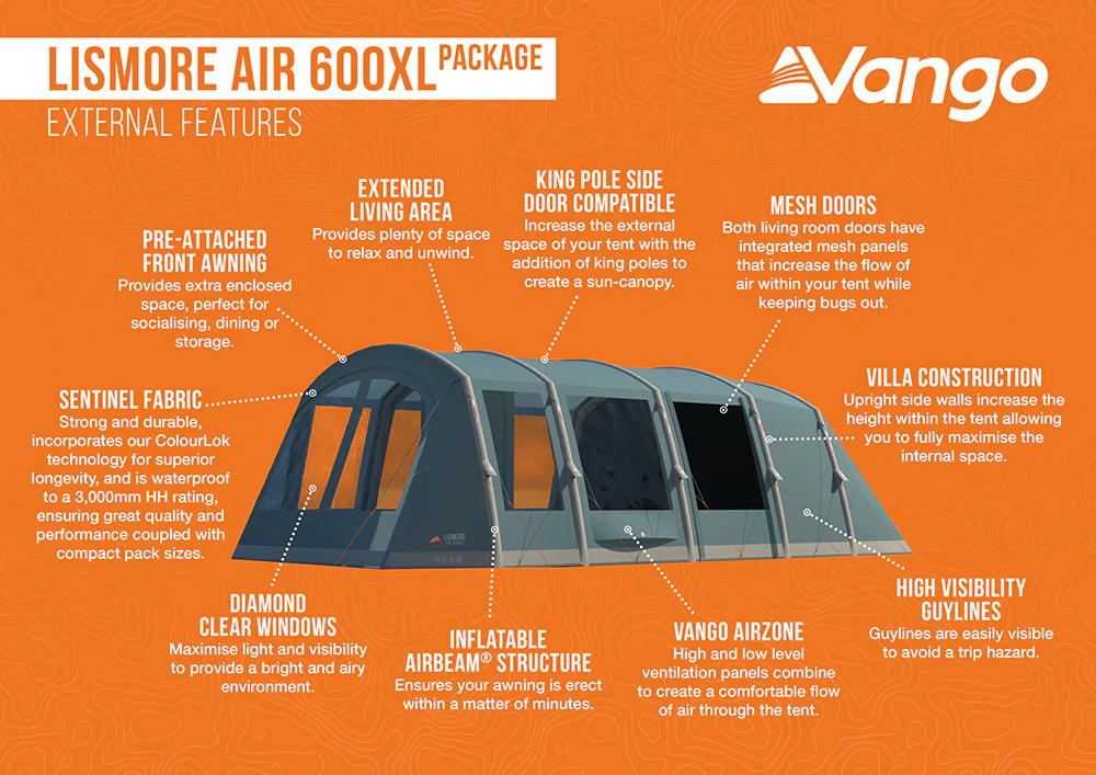 Vango Lismore Air 600XL Tent Package - Image 3