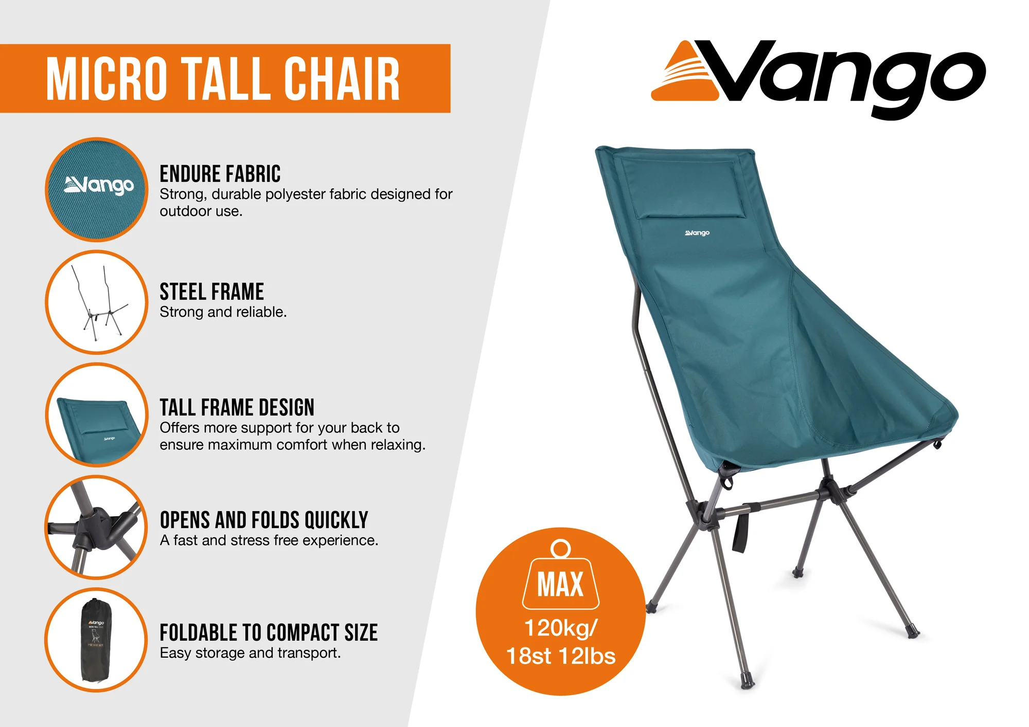 Vango Micro Tall Chair Dragon Fly