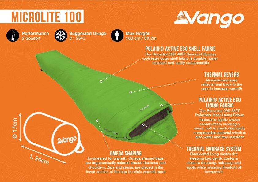 Vango Microlite 100 Sleeping Bag - Image 5