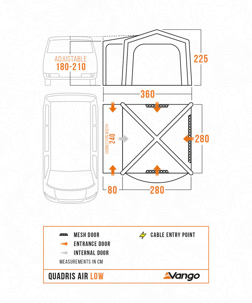 Vango Quadris Air Low Drive Away Awning - Image 2
