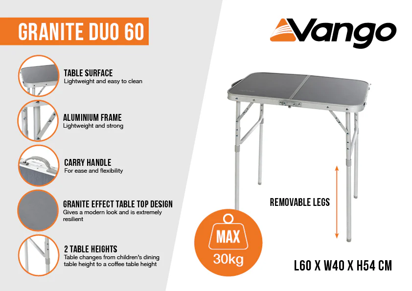 Vango Granite Duo 60 Table - Image 3