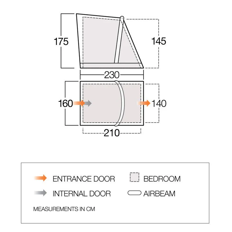 Vango Riviera Air Awning 390 Elements TC Package With Free Tall Annex Elements TC - Riviera, Caravan Awning Side Canopy and CP225 - Breathable Fitted Carpet - Riviera 390 - Image 16
