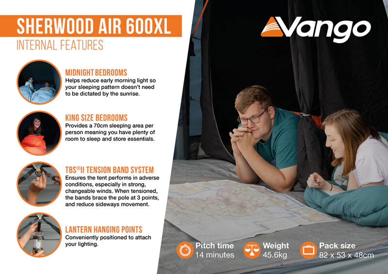 Vango Savannah Air 600XL 6-Person Inflatable Tent Package - Image 4
