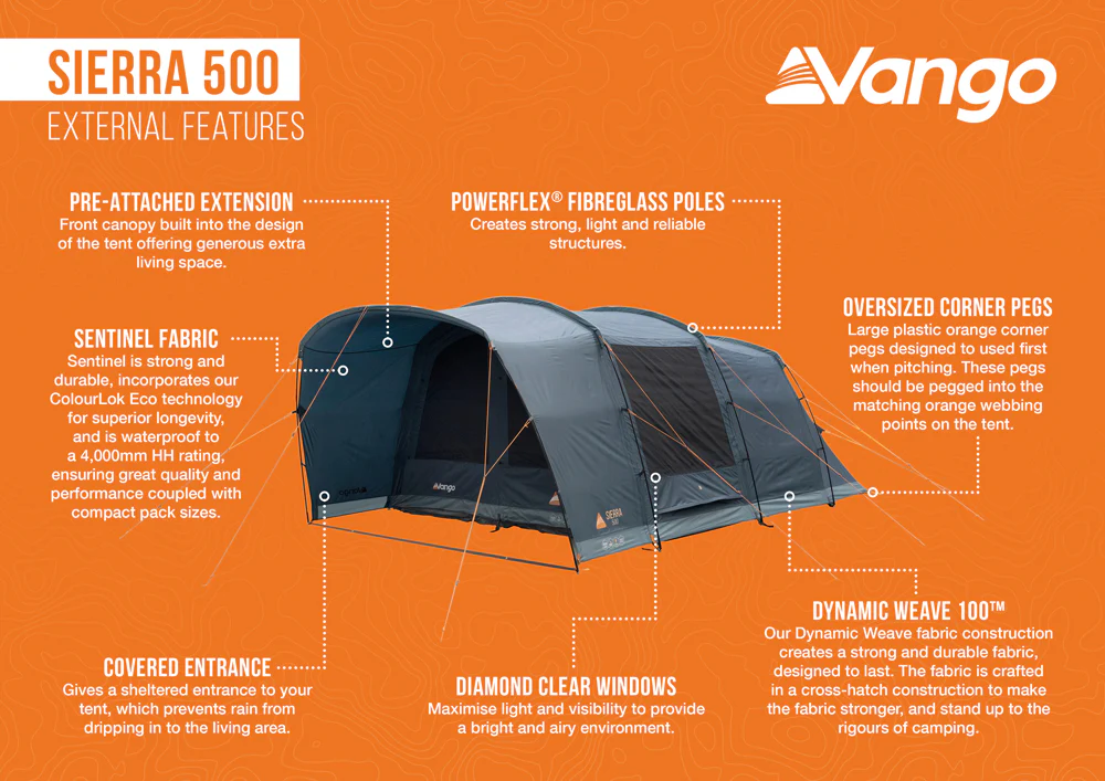 Vango Sierra 500 poled Tent - Image 7