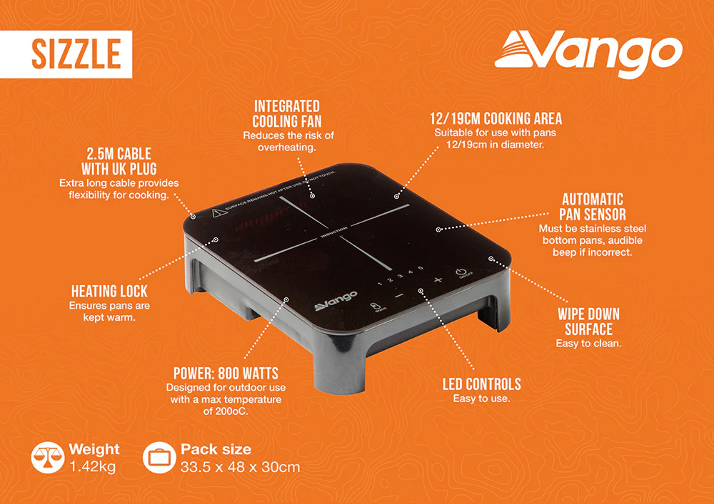 Vango Sizzle Single Induction Hob - Image 2
