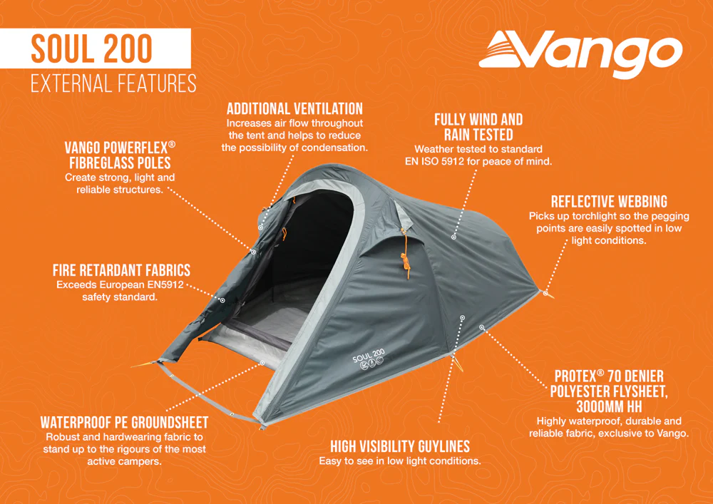 Vango Soul 200 Tent Deep Blue - Image 4