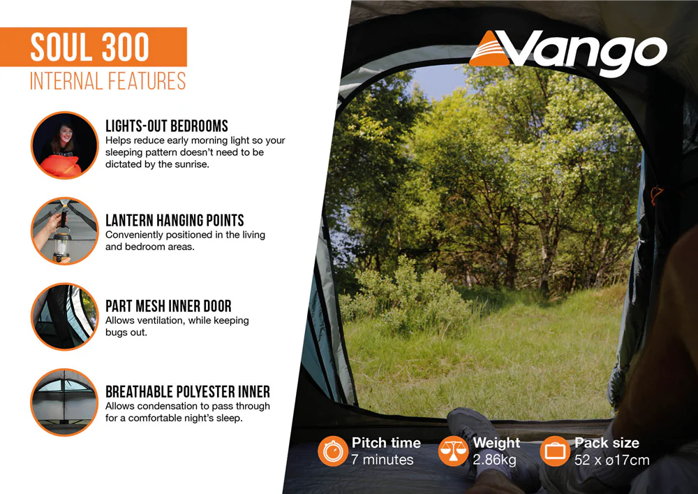 Vango Soul 300 Tent Deep Blue 2025 - Image 4
