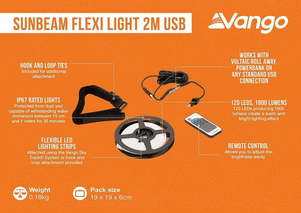 Vango Sunbeam Flexi Light 2M USB - Image 3