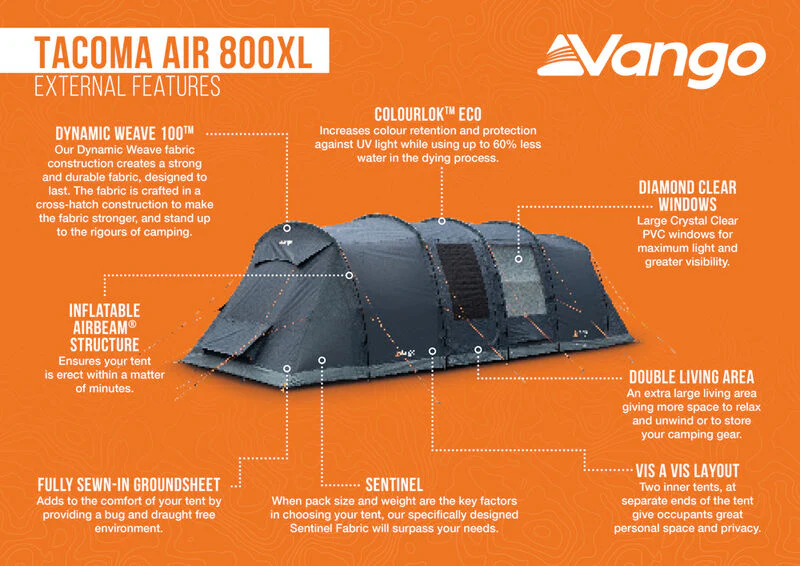 Vango Tacoma Air 800XL Tent - Image 8