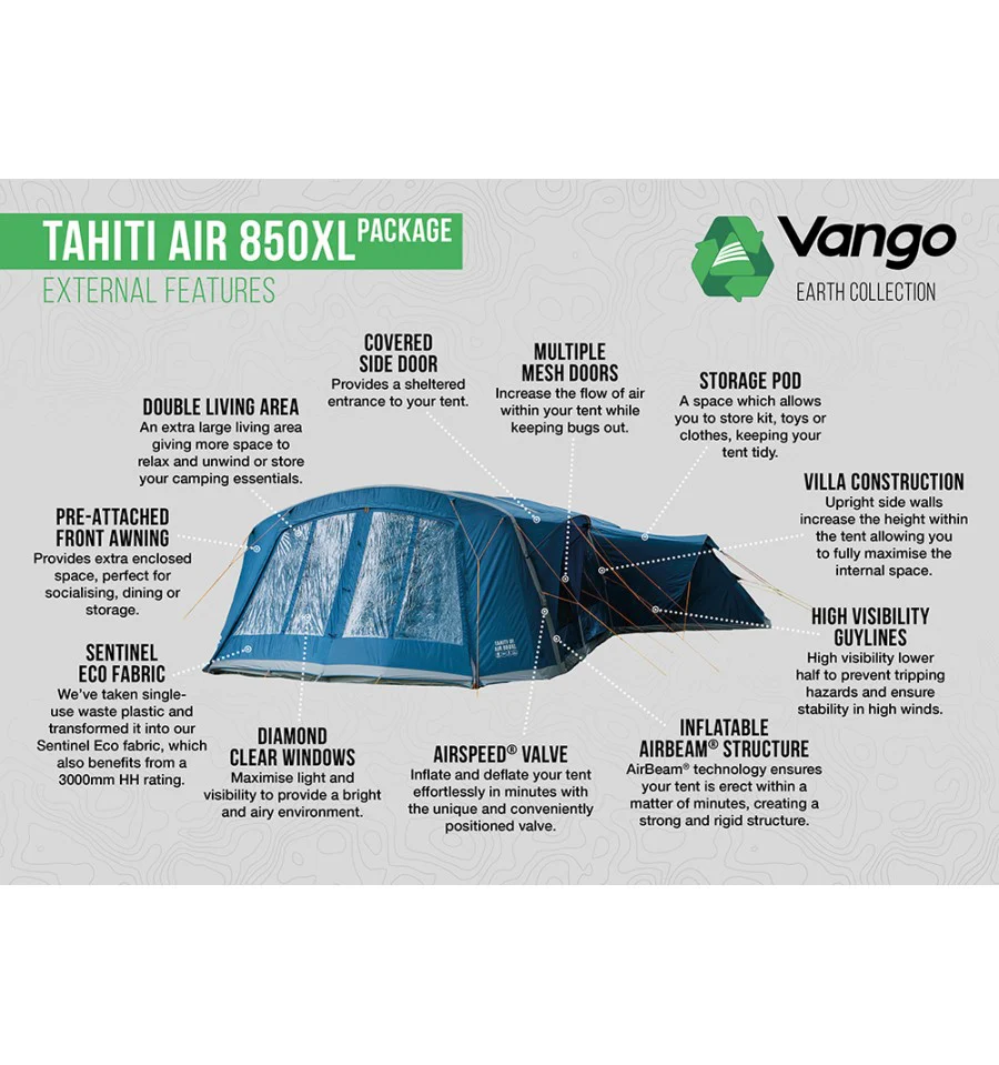 Vango Tahiti 850XL Airbeam Tent  2023 - Image 3