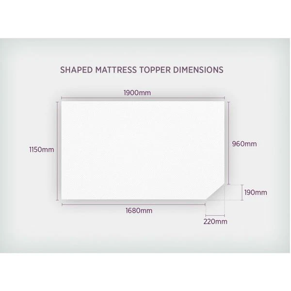 Duvalay VW 190 x 115 x 5cm CAMPERVAN Gold COMFORT TOPPER - Image 3