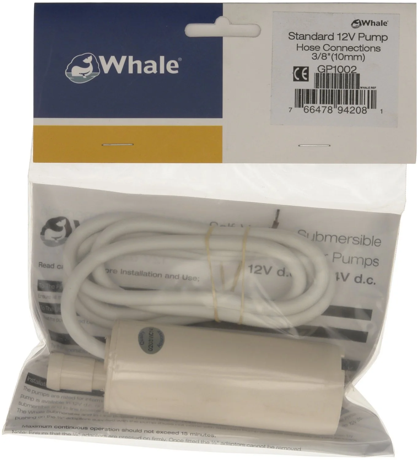 Whale Standard Submersible Pump, Whale GP1002